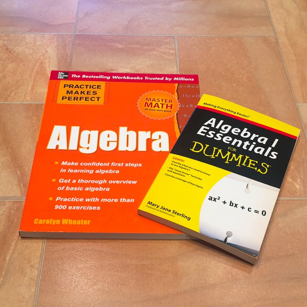 Beginners Algebra Practice Workbook & Study Educational Learning Books Set